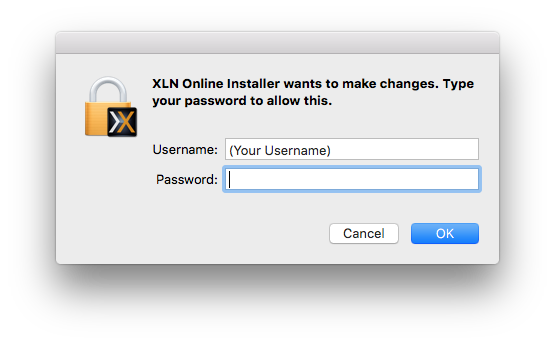 Give the XLN Online Installer hard drive permission
