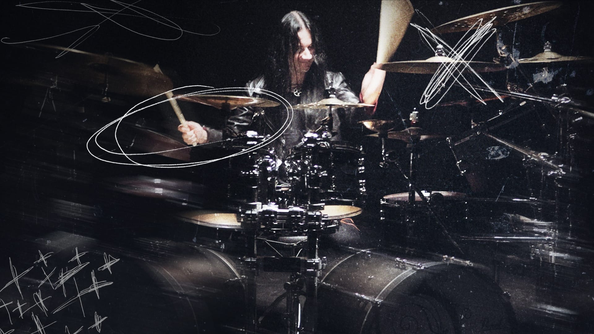 Waltteri Väyrynen playing drums