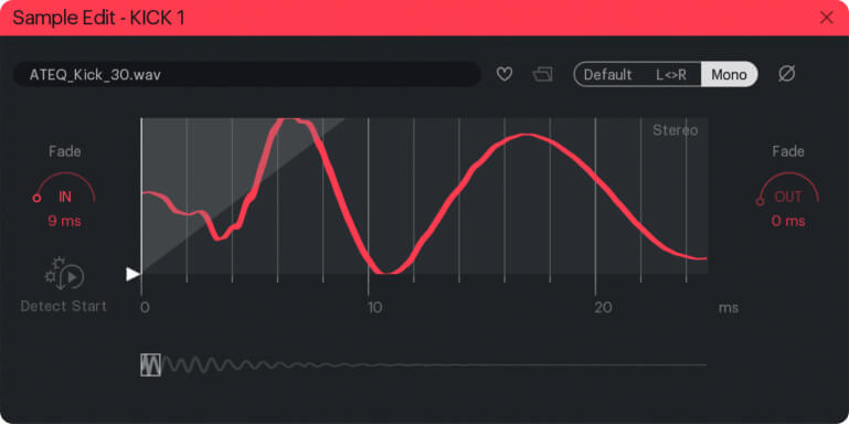 Sample editing in XO