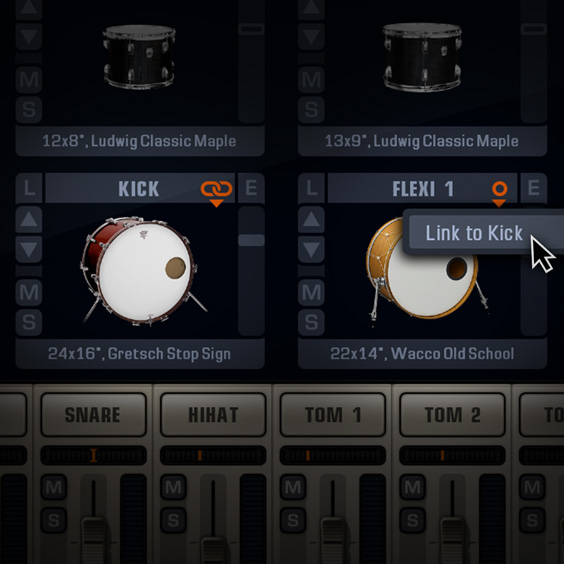 Addictive Drums 2 layer stacking