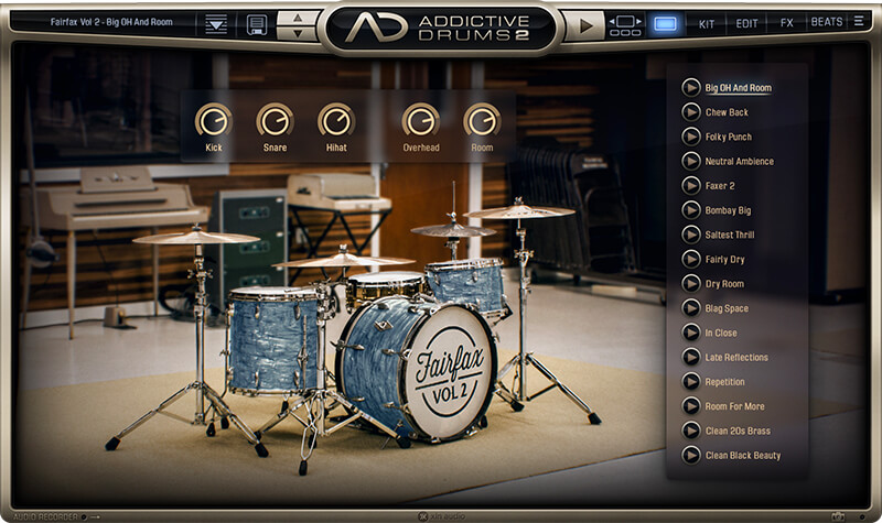 XLN Audio Studio Pop ADpak Drum Kit Sample EXPANSION for Addictive Drums 2 