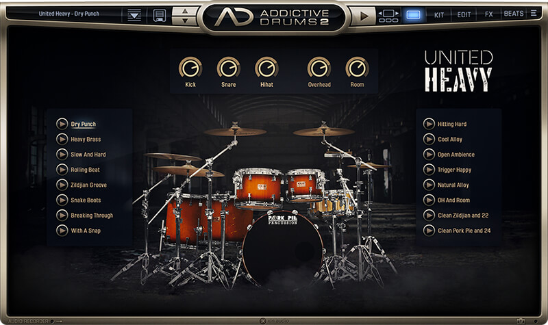 Addictive Drums 2 GUI