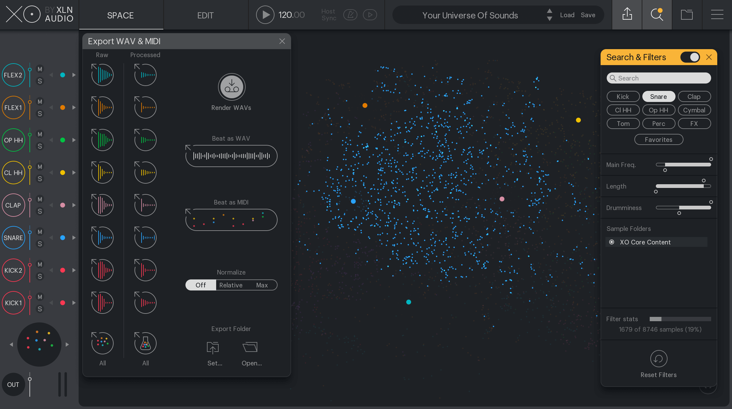 XO GUI - Export Search Filter