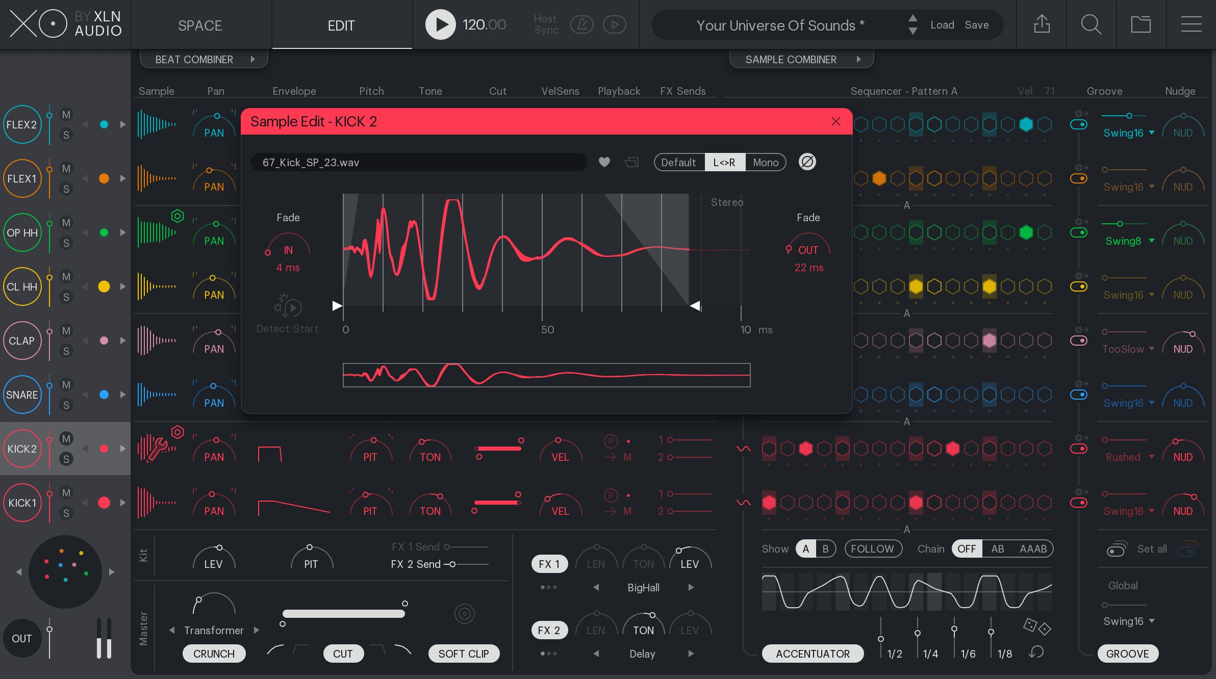 XO GUI - Sample Edit