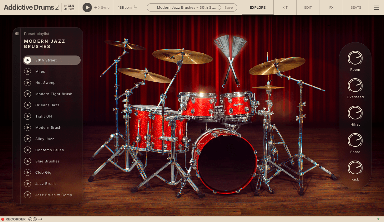 Addictive Drums 2 - Modern Jazz Brushes ExploreMap