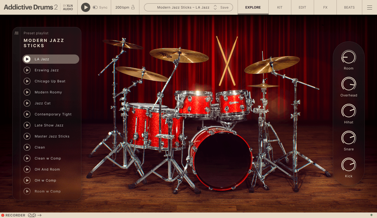 Addictive Drums 2 - Modern Jazz Sticks ExploreMap