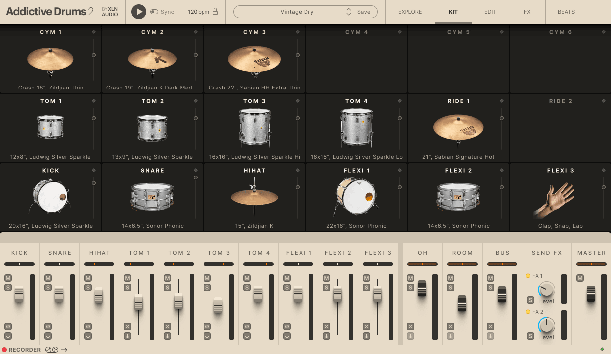 Addictive Drums 2 ADpak - Vintage Dry - Kit page