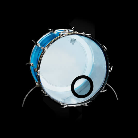 Blue Acrylic Bass Drum