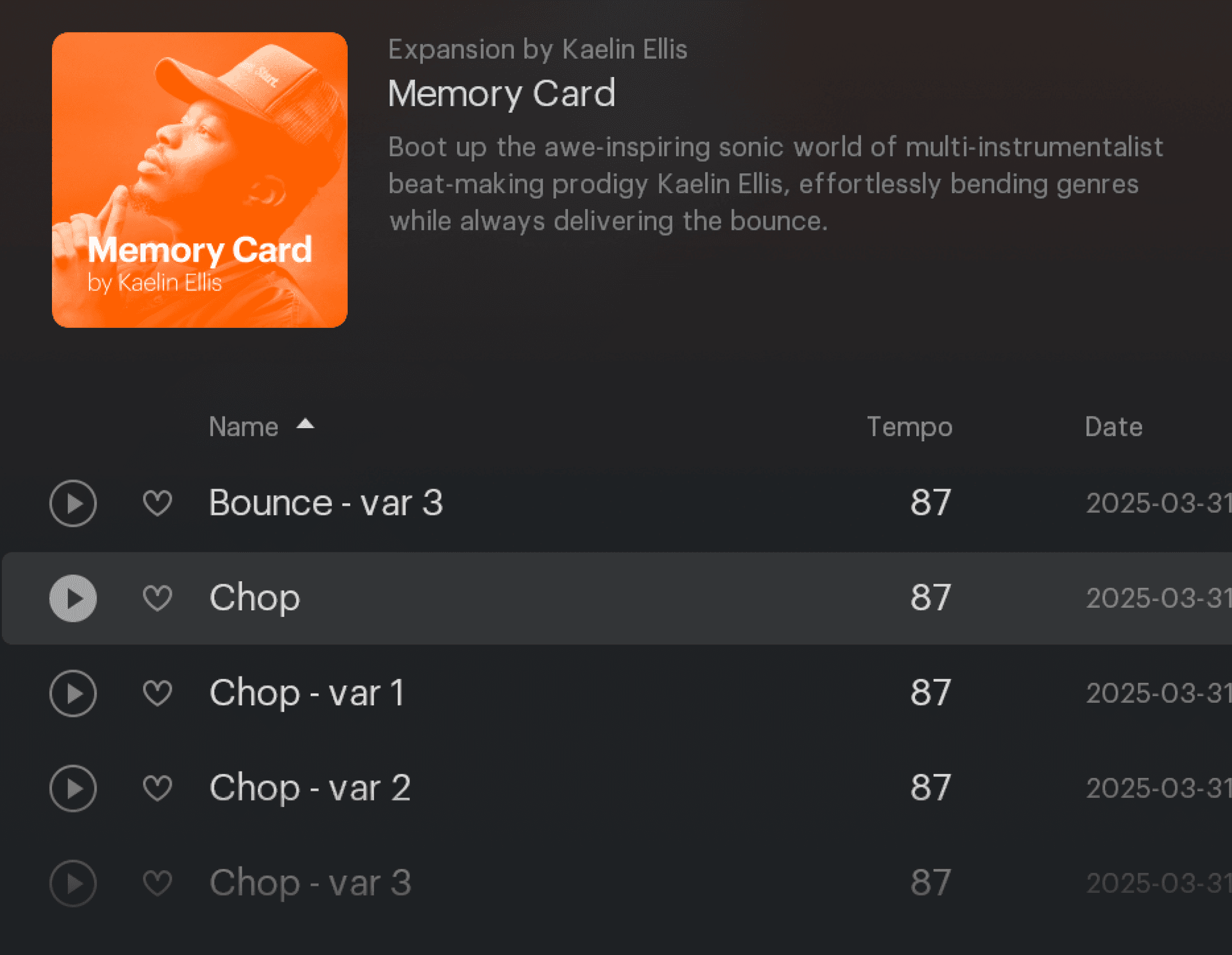 XO GUI with Memory Card