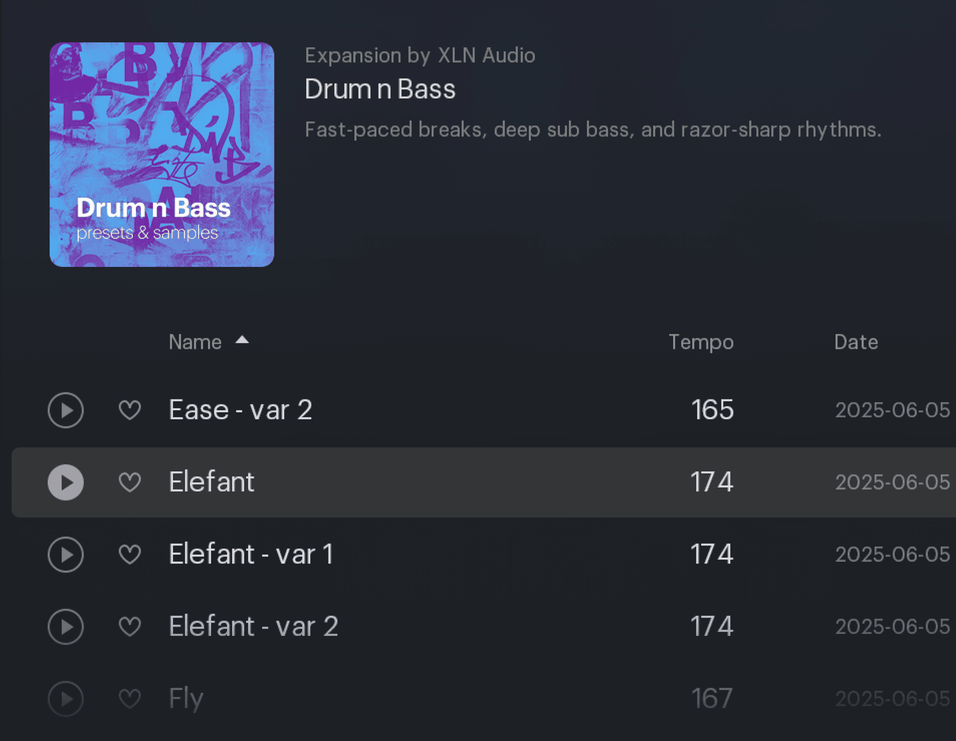 XO GUI with Drum n Bass