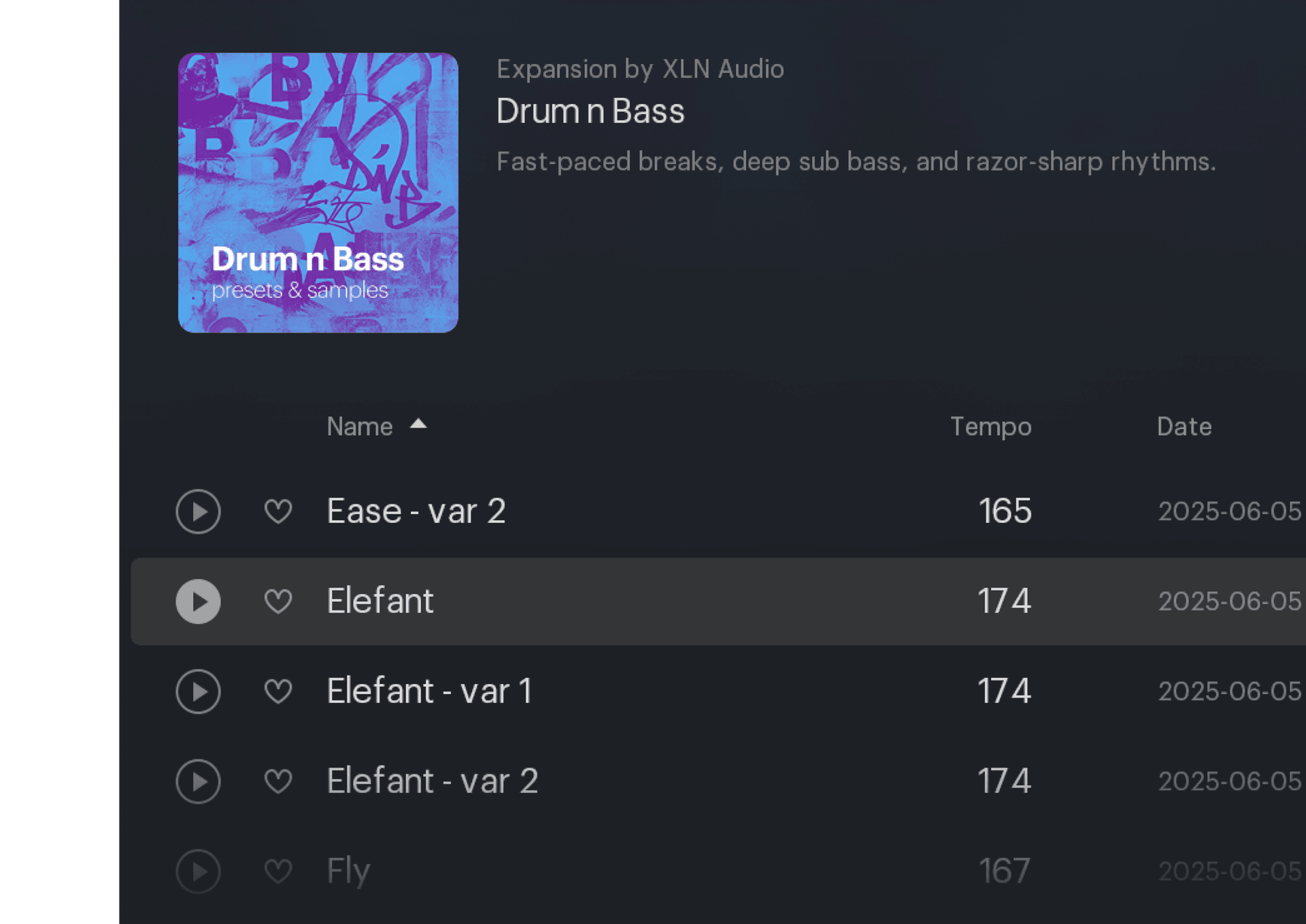 XO GUI with Drum n Bass