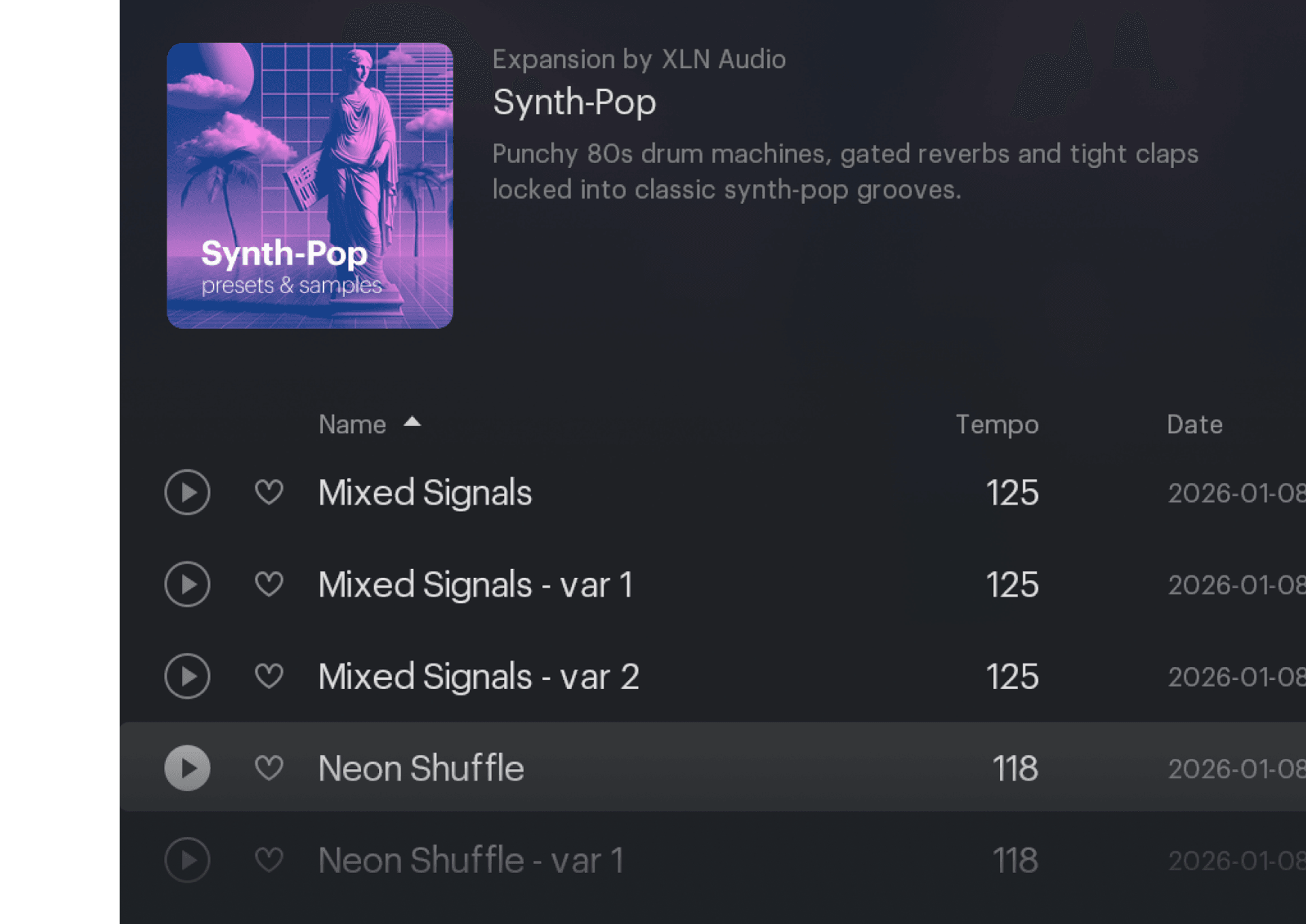 XO GUI with Synth-Pop