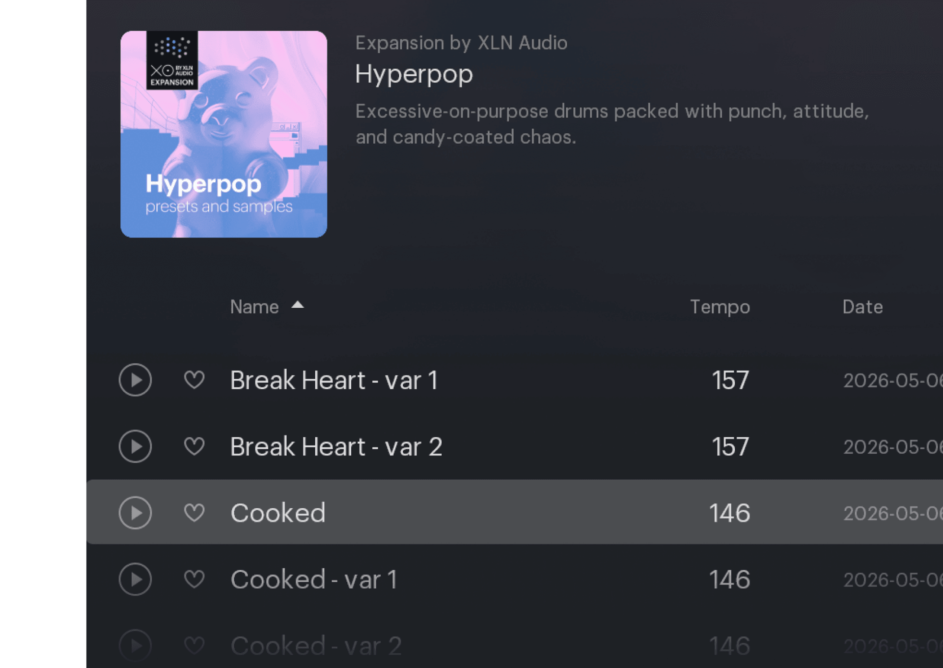 XO GUI with Hyperpop
