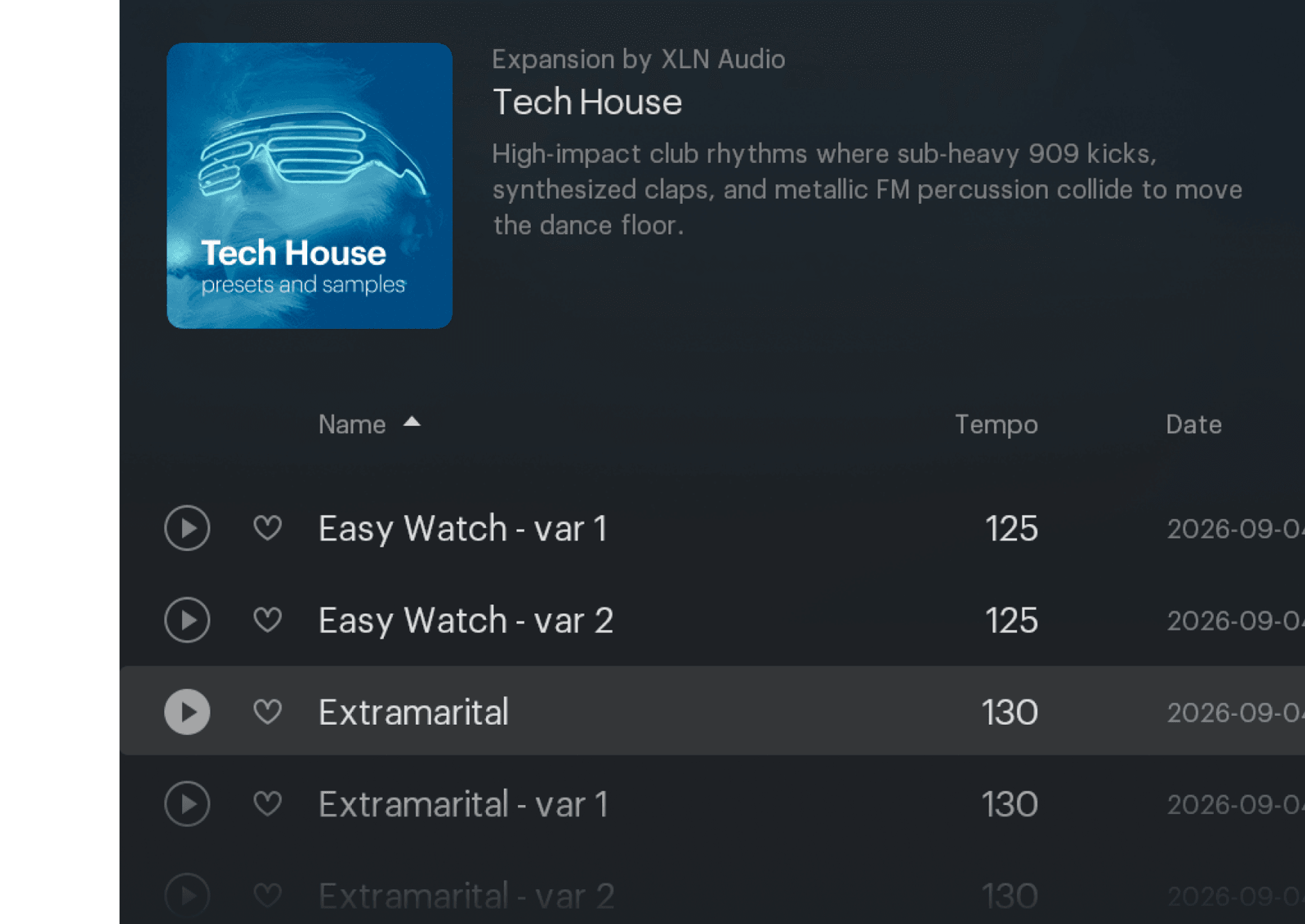 XO GUI with Tech House