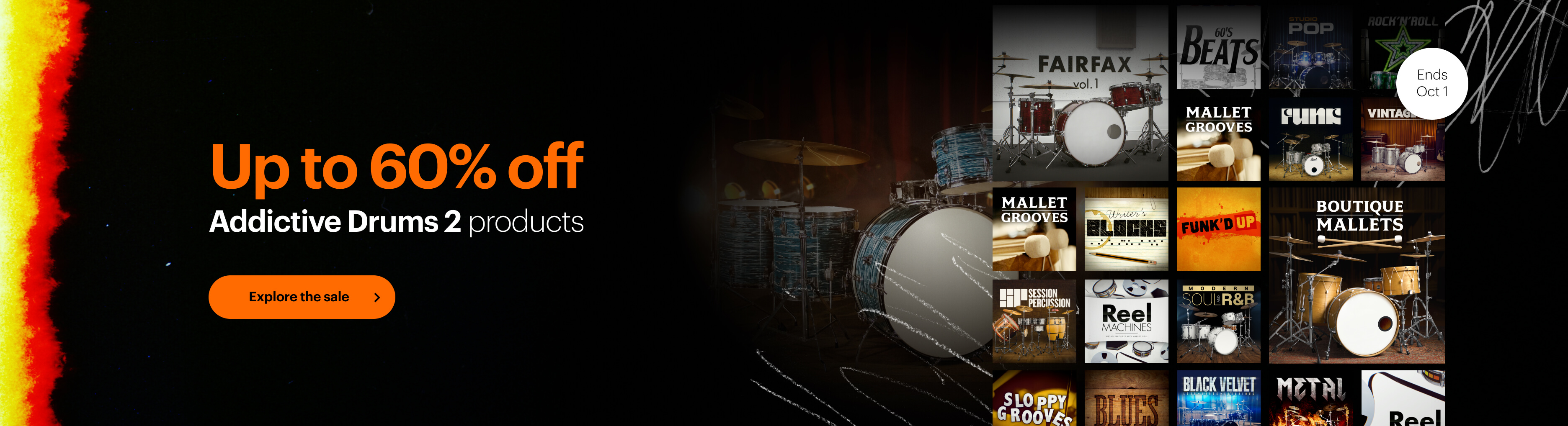 Up to 60% off Addictive Drums 2 products