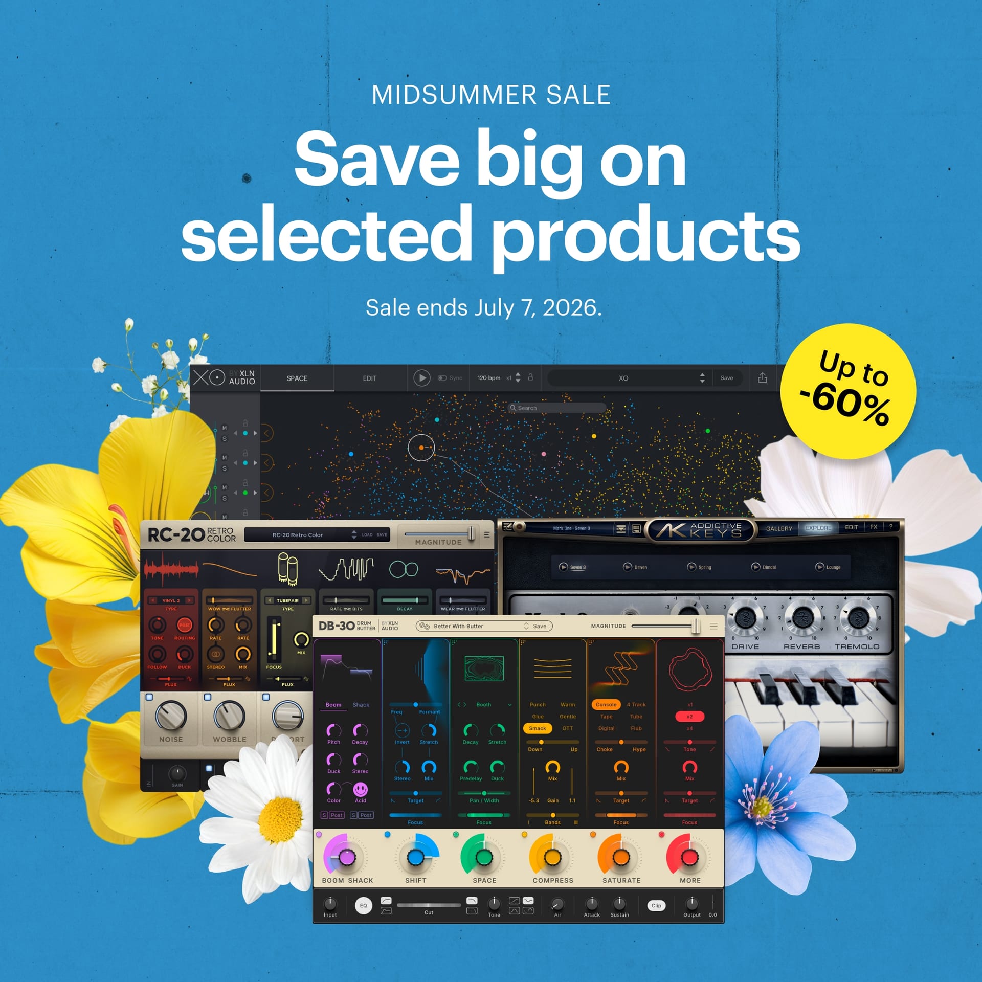 Midsummer Sale. Save up to 60% on selected products. Sale ends July 7, 2026.
