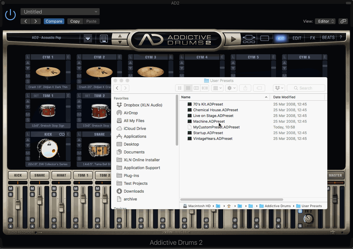 Addictive Drums 2 Library Placer